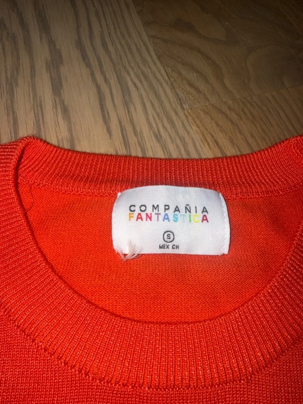 Cozy Red Crewneck Sweater with Subtle Crab Motif